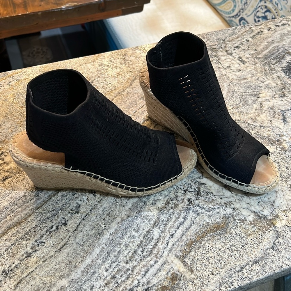Black Boho beautiful wedges